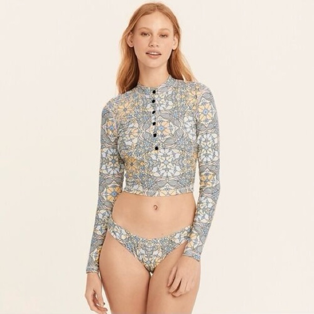 J. Crew Women’s Kaleidoscope Print Cheeky Active Bikini Bottoms Size Small